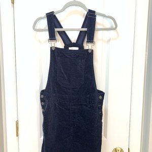 Navy Blue Corduroy Overall Jumper